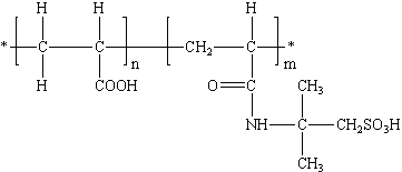 丙烯酸-2-丙烯酰胺-2-甲基丙磺酸共聚物（AA/AMPS）結(jié)構(gòu)式